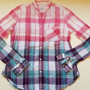 American Eagle Outfitters Plaid Button Shirt M30